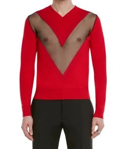 Alexander McQueen V-Neck Sweater For Men 7 Alexander McQueen V-Neck Sweater For Men -Alexander McQueen Elegant store unnamed file 2027