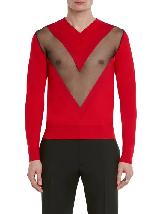 Alexander McQueen V-Neck Sweater For Men 3 Alexander McQueen V-Neck Sweater For Men - Image 3