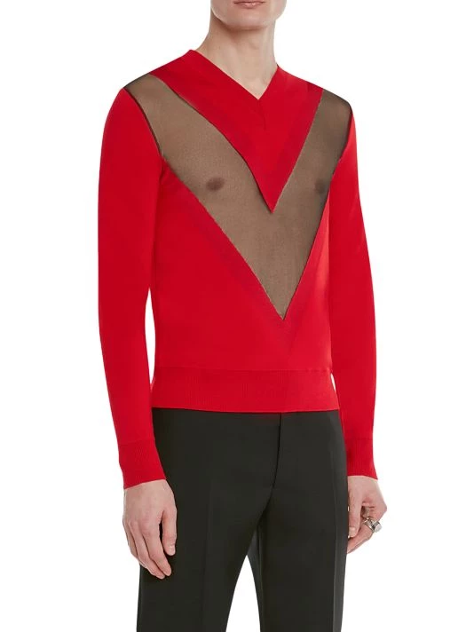 Alexander McQueen V-Neck Sweater For Men 4 Alexander McQueen V-Neck Sweater For Men - Image 4