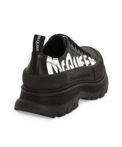 Alexander McQueen Leather Lace-Up Sneakers For Men White Black -Alexander McQueen Elegant store unnamed file 2032