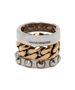 Alexander McQueen Punk Two-Tone Convertible Ring