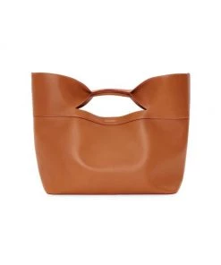 Alexander McQueen The Bow Leather Top Handle Bag Tan -Alexander McQueen Elegant store unnamed file 2044