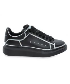 Alexander McQueen Leather Oversized Sneakers For Men Black Silver 5 Alexander McQueen Leather Oversized Sneakers For Men Black Silver -Alexander McQueen Elegant store unnamed file 2070