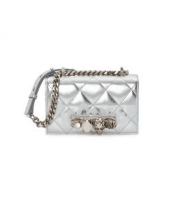 Alexander McQueen Four-Ring Quilted Leather Shoulder Bag