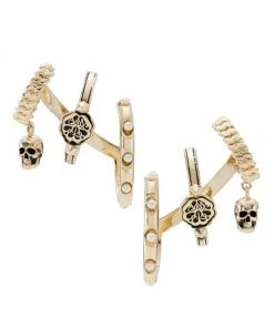 Alexander McQueen Goldtone & Faux Pearl Multi-Hoop Earrings