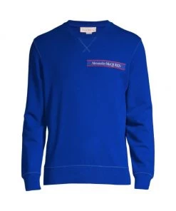 Alexander McQueen Logo Tape Sweatshirt For Men Bold Blue 8 Alexander McQueen Logo Tape Sweatshirt For Men Bold Blue -Alexander McQueen Elegant store unnamed file 211