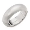 Alexander McQueen Silvertone Tubular Bangle