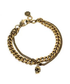 Alexander McQueen Skull Chain Bracelet For Men