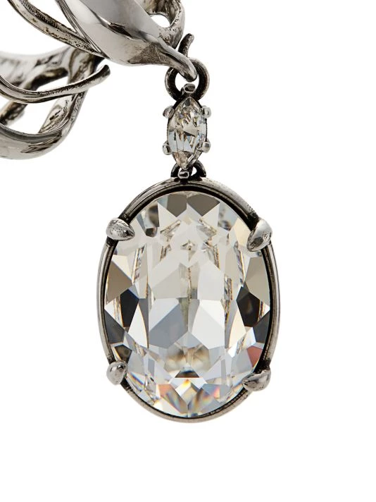 Alexander McQueen Silvertone & Crystal Multi-Hoop Ear Cuff 3 Alexander McQueen Silvertone & Crystal Multi-Hoop Ear Cuff - Image 3