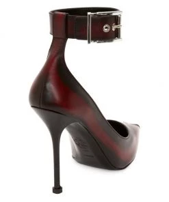 Alexander McQueen Painted Leather Buckle-Strap Pumps -Alexander McQueen Elegant store unnamed file 2128