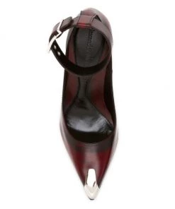 Alexander McQueen Painted Leather Buckle-Strap Pumps -Alexander McQueen Elegant store unnamed file 2130
