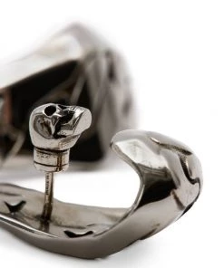 Alexander McQueen Silvertone Crushed-Chain Hoop Earrings -Alexander McQueen Elegant store unnamed file 2145