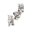 Alexander McQueen Silvertone & Crystal Multi-Hoop Ear Cuff - Left