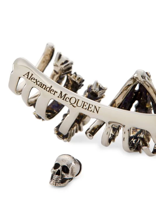 Alexander McQueen Silvertone & Crystal Multi-Hoop Ear Cuff - Left 3 Alexander McQueen Silvertone & Crystal Multi-Hoop Ear Cuff - Left - Image 3