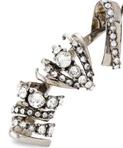 Alexander McQueen Silvertone & Crystal Multi-Hoop Ear Cuff - Left 7 Alexander McQueen Silvertone & Crystal Multi-Hoop Ear Cuff - Left -Alexander McQueen Elegant store unnamed file 2156