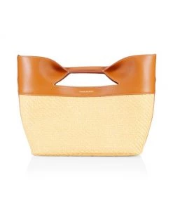 Alexander McQueen The Small Bow Raffia Tote