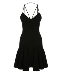 Alexander McQueen Cami Pleated Knit Minidress