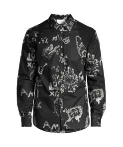 Alexander McQueen Doodle Button-Front Shirt For Men