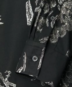 Alexander McQueen Doodle Button-Front Shirt For Men -Alexander McQueen Elegant store unnamed file 2226