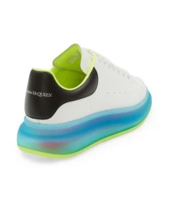 Alexander McQueen Transparent Pop Color Sole Sneakers For Men Black White -Alexander McQueen Elegant store unnamed file 2229
