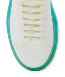 Alexander McQueen Transparent Pop Color Sole Sneakers For Men Black White -Alexander McQueen Elegant store unnamed file 2230