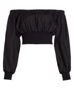 Alexander McQueen Cropped Off-The-Shoulder Top