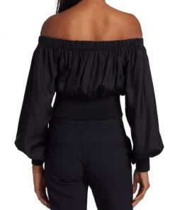 Alexander McQueen Cropped Off-The-Shoulder Top -Alexander McQueen Elegant store unnamed file 2258