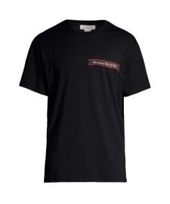 Alexander McQueen Logo Tape Cotton T-Shirt For Men Grey Blue 12 Alexander McQueen Logo Tape Cotton T-Shirt For Men Grey Blue -Alexander McQueen Elegant store unnamed file 2278