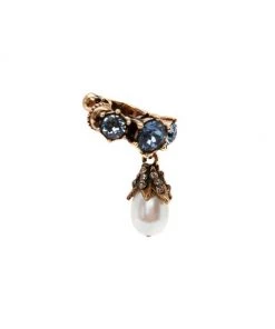 Alexander McQueen Goldtone & Crystal Pearl Earcuff