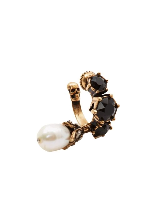 Alexander McQueen Goldtone & Crystal Pearl Earcuff 2 Alexander McQueen Goldtone & Crystal Pearl Earcuff - Image 2
