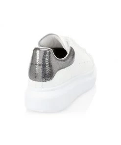 Alexander McQueen Women's Metallic Oversized Sneakers White Rose Gold -Alexander McQueen Elegant store unnamed file 23
