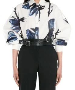 Alexander McQueen Silk Oversized Floral Shirt -Alexander McQueen Elegant store unnamed file 2306