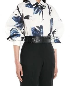 Alexander McQueen Silk Oversized Floral Shirt -Alexander McQueen Elegant store unnamed file 2307