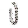 Alexander McQueen Silvertone & Crystal Oval Hoop Earring