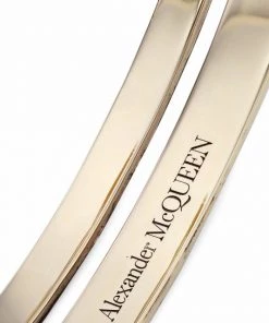 Alexander McQueen Twin Skull Goldtone & Crystal Pearl Bracelet Cuff -Alexander McQueen Elegant store unnamed file 2325