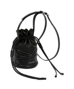 Alexander McQueen The Soft Curve Leather Bucket Bag -Alexander McQueen Elegant store unnamed file 2329