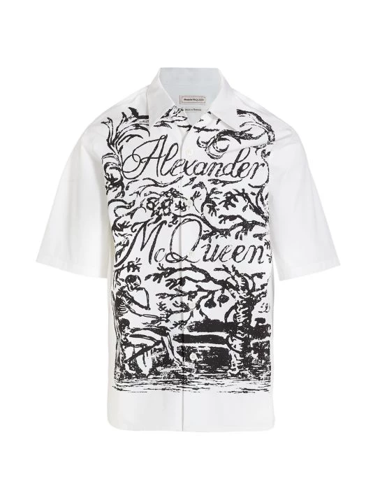 Alexander McQueen Script Logo Shirt For Men 1 Alexander McQueen Script Logo Shirt For Men