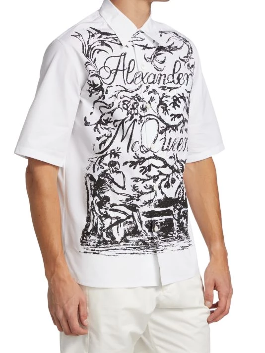 Alexander McQueen Script Logo Shirt For Men 4 Alexander McQueen Script Logo Shirt For Men - Image 4