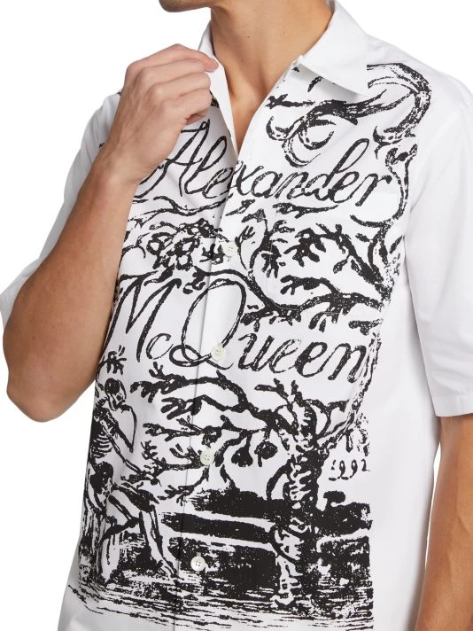 Alexander McQueen Script Logo Shirt For Men 6 Alexander McQueen Script Logo Shirt For Men - Image 6