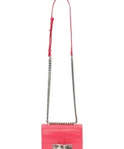 Alexander McQueen Jeweled Croc-Embossed Leather Satchel -Alexander McQueen Elegant store unnamed file 2345