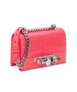 Alexander McQueen Jeweled Croc-Embossed Leather Satchel -Alexander McQueen Elegant store unnamed file 2346