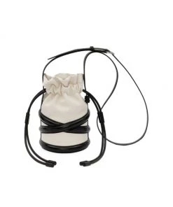 Alexander McQueen Strappy Leather Mini Bucket Bag