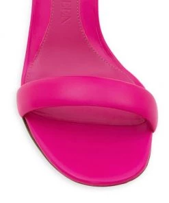 Alexander McQueen Leather Sculptural-Heel Sandals Ivory Silver -Alexander McQueen Elegant store unnamed file 2364