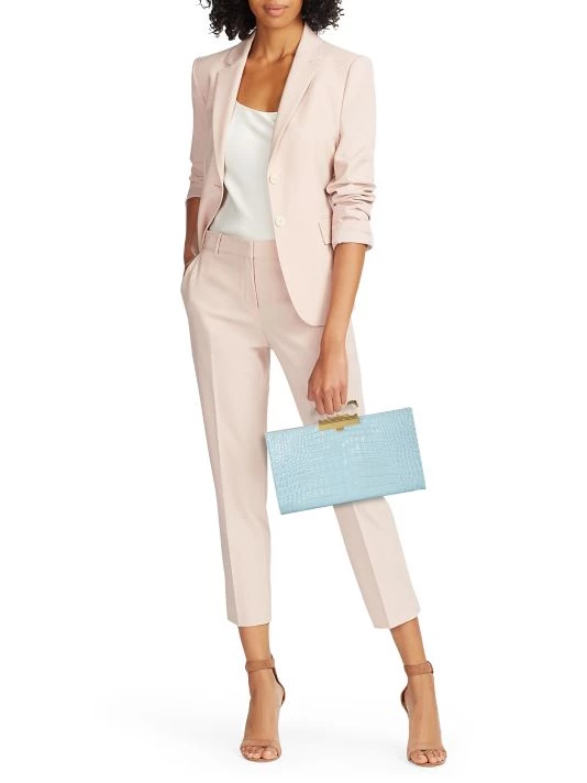 Alexander McQueen Four-Ring Croc-Embossed Leather Pouch 2 Alexander McQueen Four-Ring Croc-Embossed Leather Pouch - Image 2