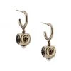 Alexander McQueen Dice Signat Goldtone & Crystal Pearl Huggie Earrings