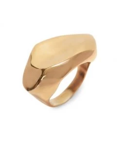 Alexander McQueen Goldtone Molten Metal Ring -Alexander McQueen Elegant store unnamed file 238