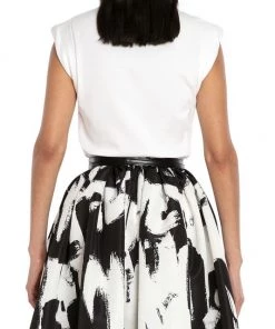 Alexander McQueen Cap-Sleeve Cotton T-Shirt -Alexander McQueen Elegant store unnamed file 2391