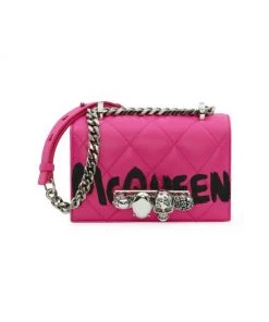 Alexander McQueen Quilted Nylon Logo Crossbody