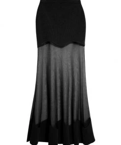 Alexander McQueen Sheer Insert Midi-Skirt