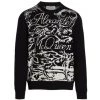 Alexander McQueen Script Logo Knit Sweater For Men